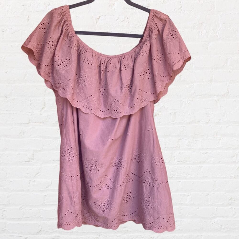 NEW Knox Rose pink Gardena boho off shoulder (or not off shoulder) top